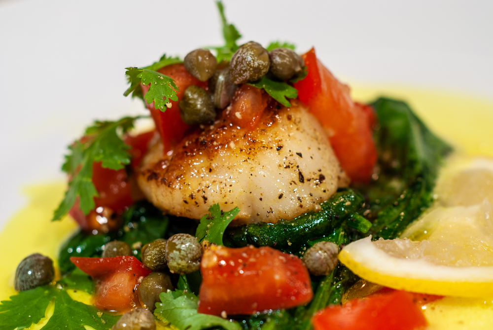 Air Fryer Scallops with Capers Sauce